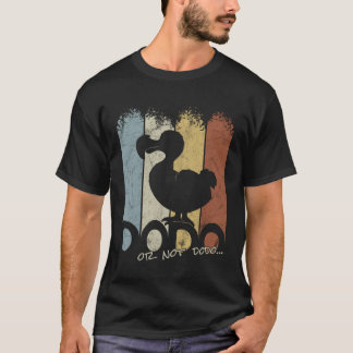 retro vogelsilhouet Dodo of niet Doen Pun T-shirt