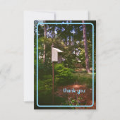 Retro Vogelvoeder Dank u kaart (Voorkant)