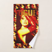 Retro Vogue Cover‑Style Illustratie Bad Handdoek (Handdoek)