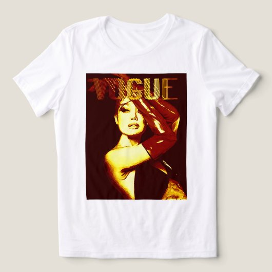 Retro Vogue “Striking a Pose” Tri‑Blend T-shirt (Design voorkant)
