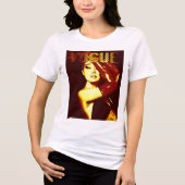 Retro Vogue “Striking a Pose” Tri‑Blend T-shirt (Voorkant)