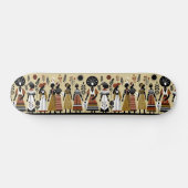 Retro volkskunst stammen maskeren Afrikaanse cult Persoonlijk Skateboard (Horizontaal)