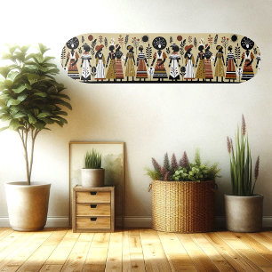Retro volkskunst  stammen maskeren Afrikaanse cult Persoonlijk Skateboard