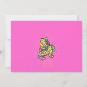 Retro volledig 80's Roller Schaatsen Birthday Part Kaart (Achterkant)