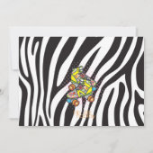 Retro volledig 80's Roller Schaatsen Birthday Part Kaart (Achterkant)