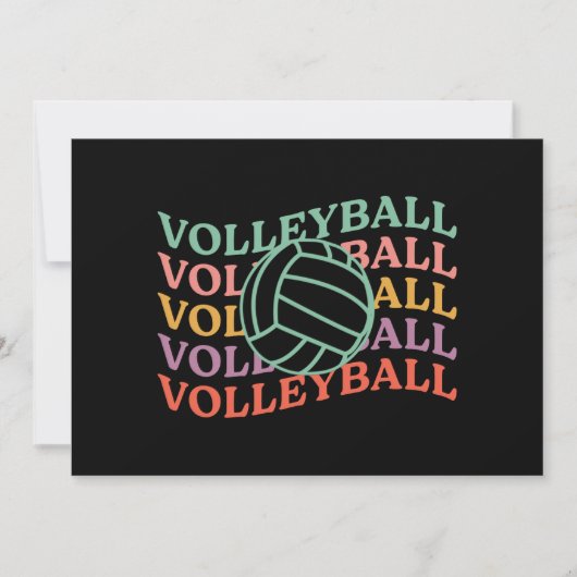 Retro Volleybal Sport Kaart (Voorkant)