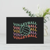 Retro Volleybal Sport Kaart (Staand voorkant)