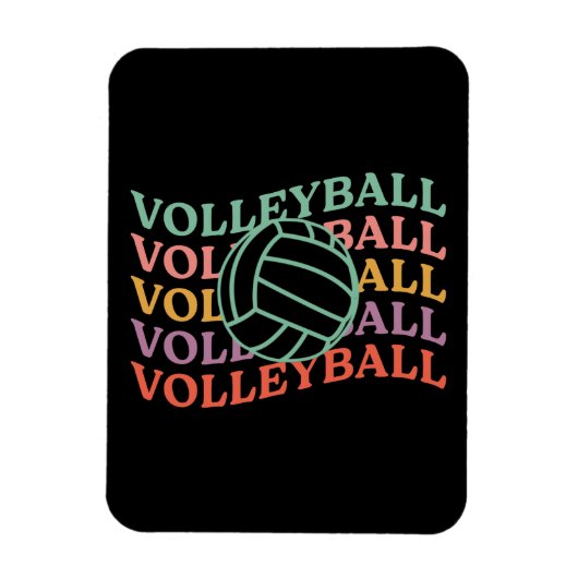 Retro Volleybal Sport Magneet (Verticaal)
