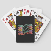 Retro Volleybal Sport Pokerkaarten (Achterkant)