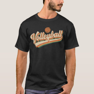 Retro Volleybal Typografie  Sport Ontwerp T-shirt