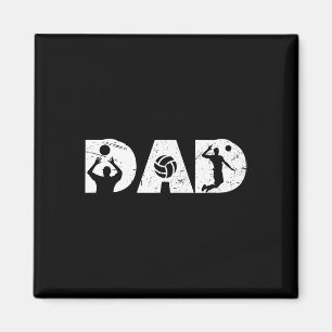 Retro Volleybal Vader Volleybal Spelers Familie F Magneet