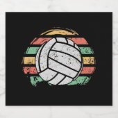 Retro  Volleyball Bier Etiket (Enkel label)