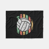 Retro  Volleyball Fleece Deken (Voorkant (Horizontaal))