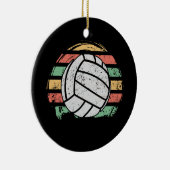 Retro  Volleyball Keramisch Ornament (Rechts)