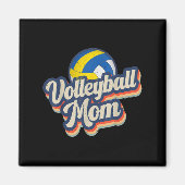 Retro Volleyball mama Fun Softball Mam Moth Magneet (Voorkant)