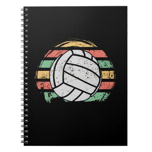 Retro  Volleyball Notitieboek (Voorkant)
