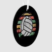 Retro  Volleyball Ornament (voorkant)