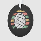 Retro  Volleyball Ornament (voorkant)