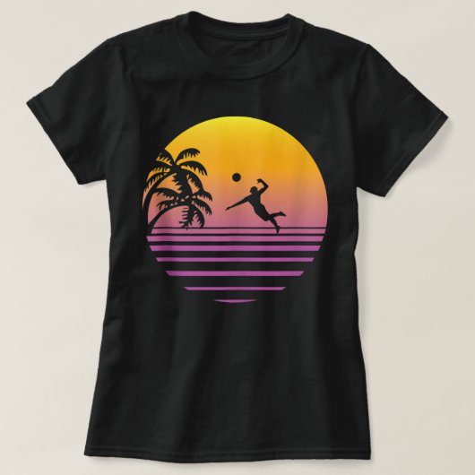 Retro Volleyball Player-cadeautje - beach Volle T-shirt (Design voorkant)