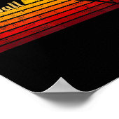  Retro Volleyball Player Grafisch Poster (Hoek)