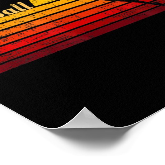  Retro Volleyball Player Grafisch Poster (Hoek)