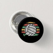 Retro  Volleyball Ronde Button 3,2 Cm (Voorkant /achterkant)