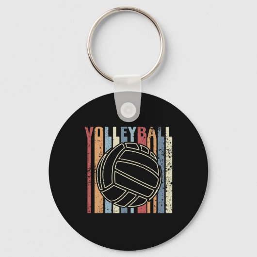 Retro  Volleyball Sleutelhanger (Voorkant)
