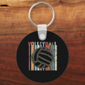 Retro  Volleyball Sleutelhanger (Voorkant)