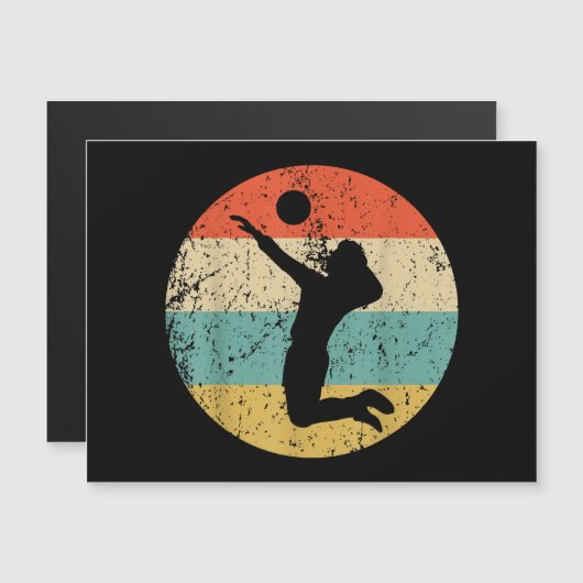  Retro Volleybalspeler (Voorkant / Achterkant)