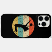  Retro Volleybalspeler Case-Mate iPhone Case (Achterkant (horizontaal))