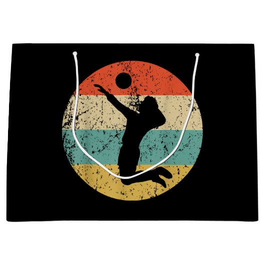 Retro Volleybalspeler Groot Cadeauzakje (Voorkant)