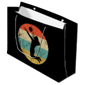Retro Volleybalspeler Groot Cadeauzakje (Voorkant Gekanteld)