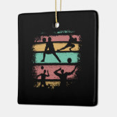 Retro Volleybalspeler Keramisch Ornament (Links)