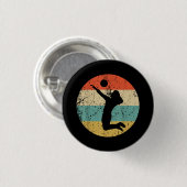  Retro Volleybalspeler Ronde Button 3,2 Cm (Voorkant /achterkant)