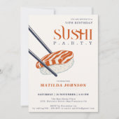 Retro Volwassen Sushi Party 70e Verjaardag Kaart (Voorkant)
