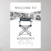 Retro Volwassen Verjaardagsteken Gepersonaliseerde Poster (Voorkant)