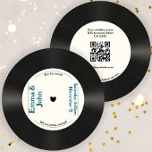 Retro voor de  muziekbruiloft kaart