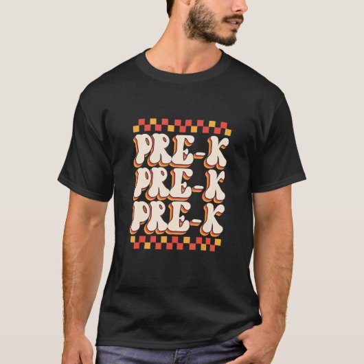 Retro vóór K Terug naar school T-shirt (Voorkant)