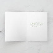 Retro voor levenspartners met kerstgroen opgerold feestdagen kaart (Binnen)