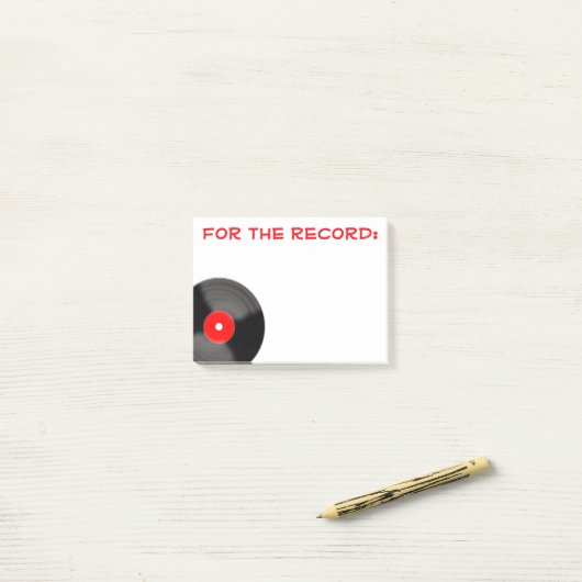 Retro voor recordpost post-it® notes (Op bureau)