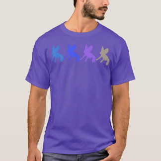 Retro voor Vintage van Silhouette voor Dierenvrien T-shirt