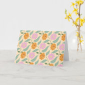 Retro voorjaarsbloemen kaart (Gele Bloem)