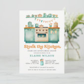  Retro Voorraad het Keuken Vrijgezellenfeest Kaart (Staand voorkant)