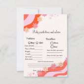 Retro voorspellingen & advies baby shower spel Kaa Kaart (Voorkant)