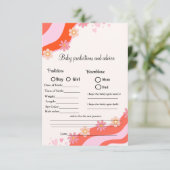 Retro voorspellingen & advies baby shower spel Kaa Kaart (Staand voorkant)