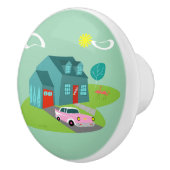 Retro voorstadhuis keramische romp keramische knop (Rechts)