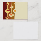 Retro vormen bruin geel sinaasappel visitekaartje (Voorkant / Achterkant)