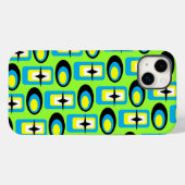 Retro Vormen Case-Mate iPhone Case (Achterkant (horizontaal))