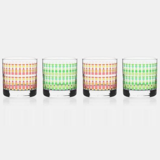 Retro vormen Drinkware Set Whisky Glas (Achterkant)