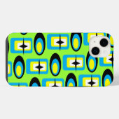 Retro Vormen iPhone Hoesje (Achterkant horizontaal)